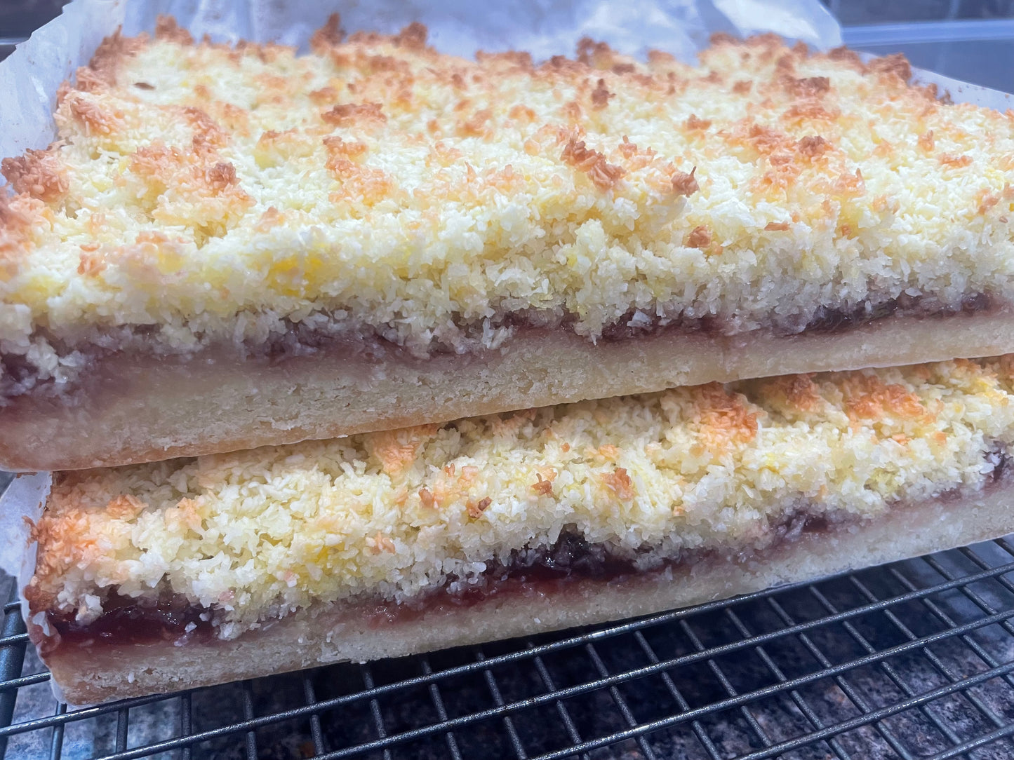 Raspberry Coconut Slice - Gluten Friendly