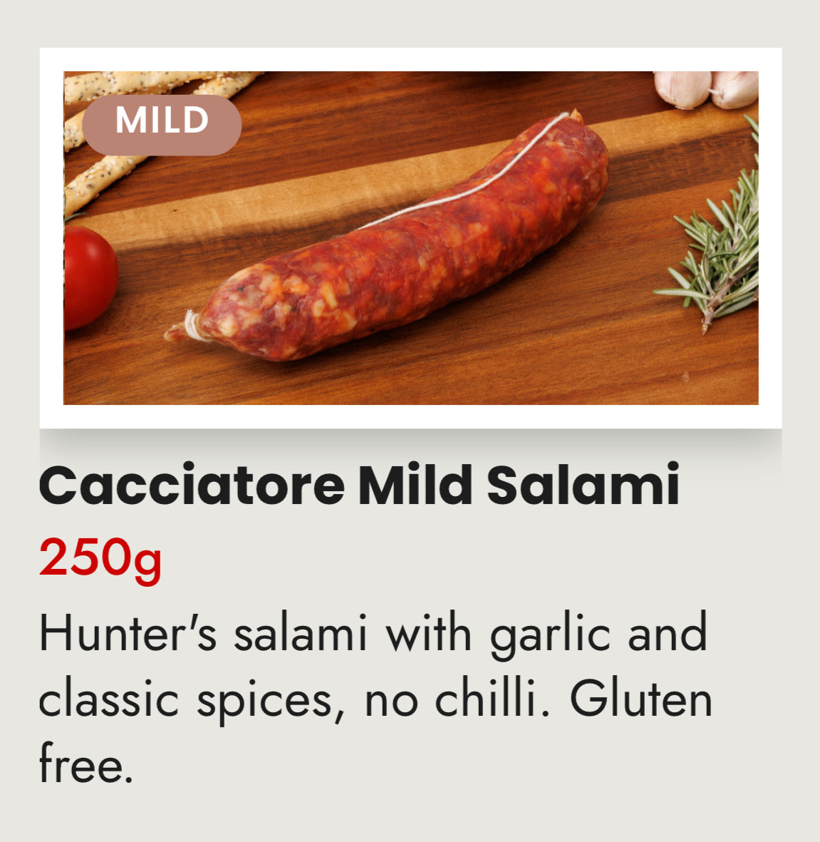 The Salami Man & Co - CACCIATORE MILD SALAMI