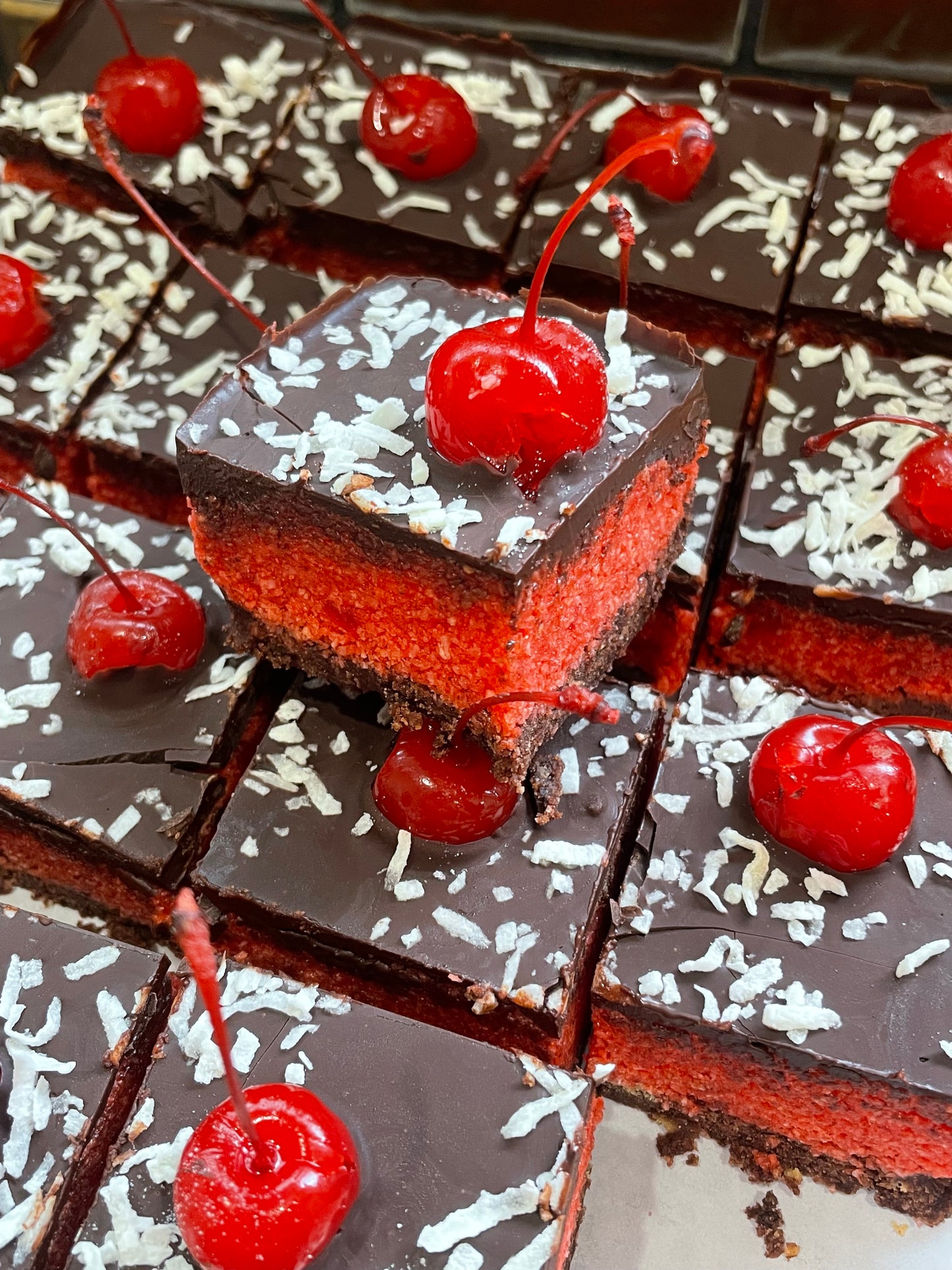 (VEGAN/GF) 1x Single Serve Cherry Ripe Slice & 1x Single Serve Chocolate Hazelnut Hedgehog Slice