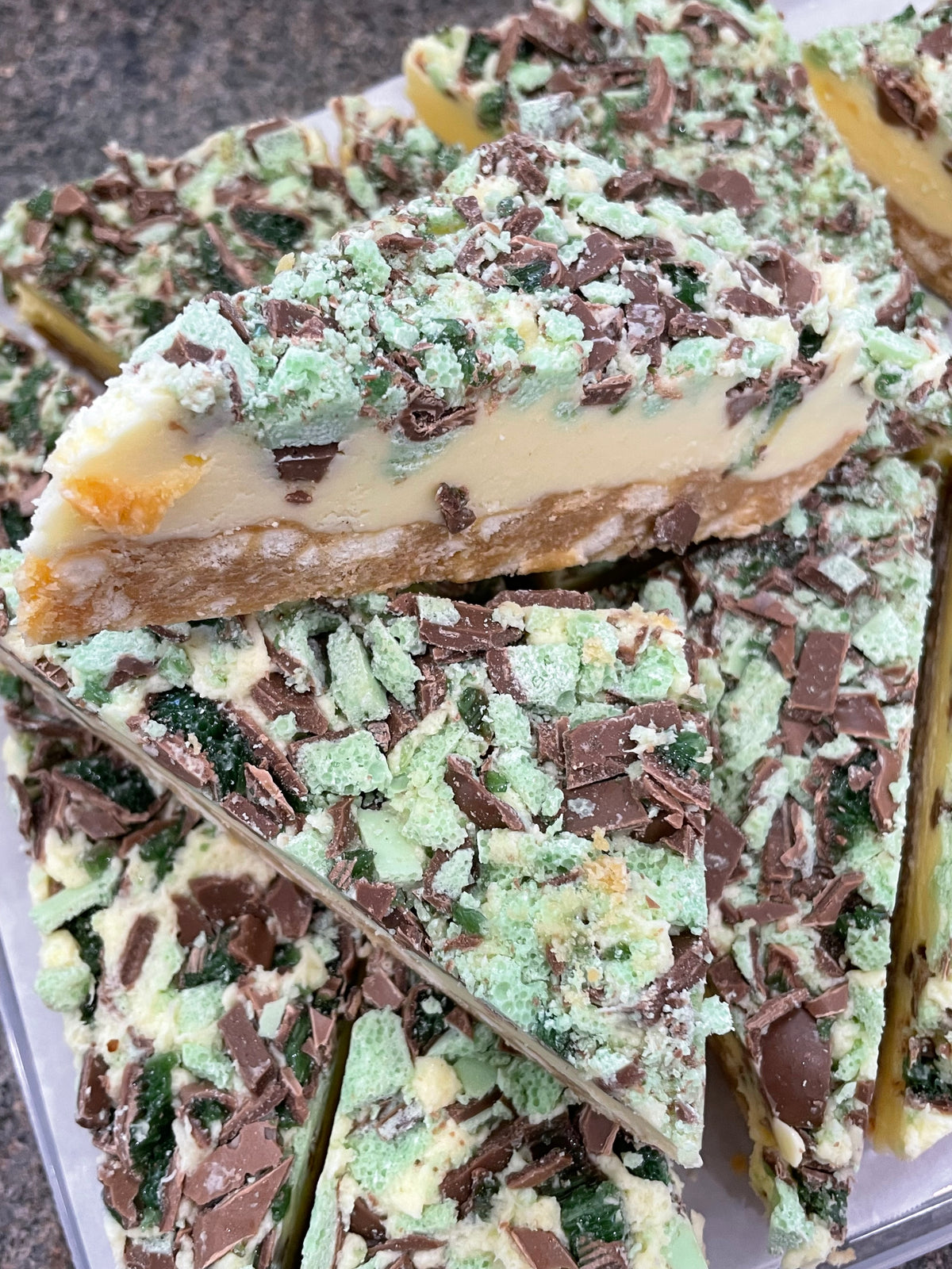 White Choc Mint Sliceh