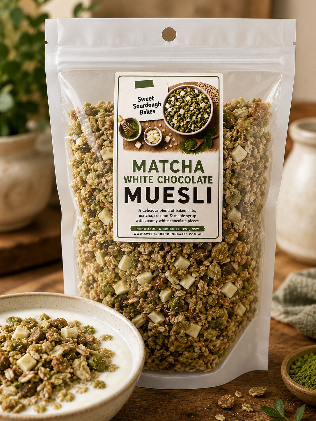 Matcha White Chocolate & Coconut Muesli