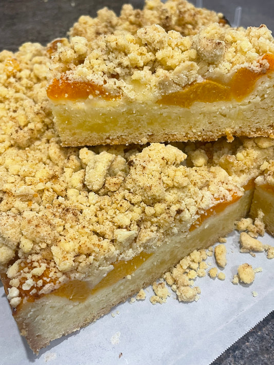 Gluten Friendly Apricot Crumble Slice