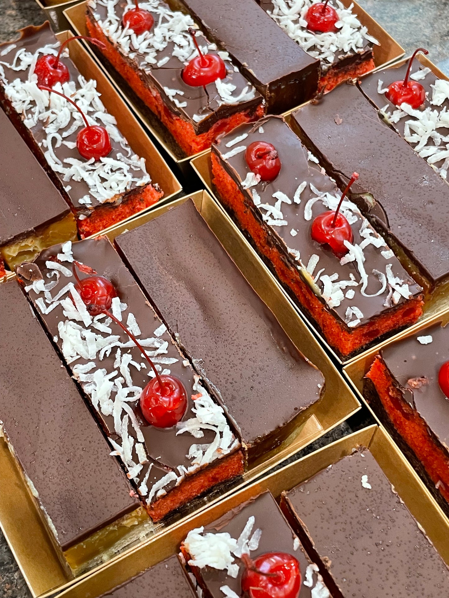 Gluten Friendly Cherry Ripe Slice - Multiple Varieties including VEGAN/GF
