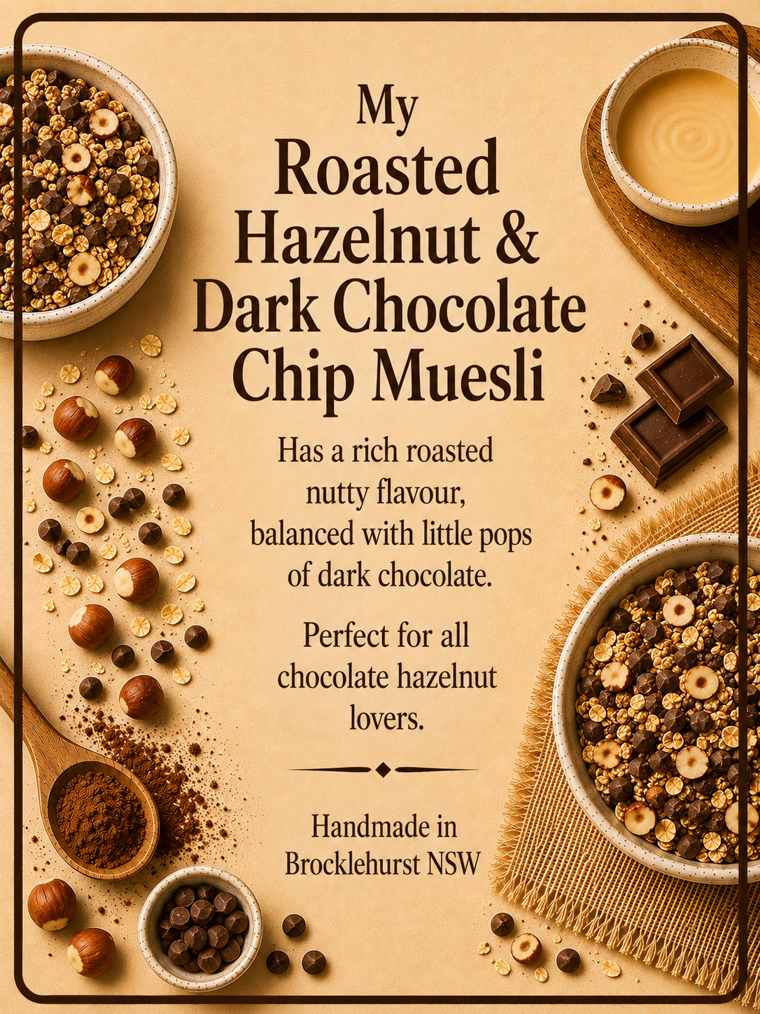 Roasted Hazelnut & Dark Chocolate Chip Muesli