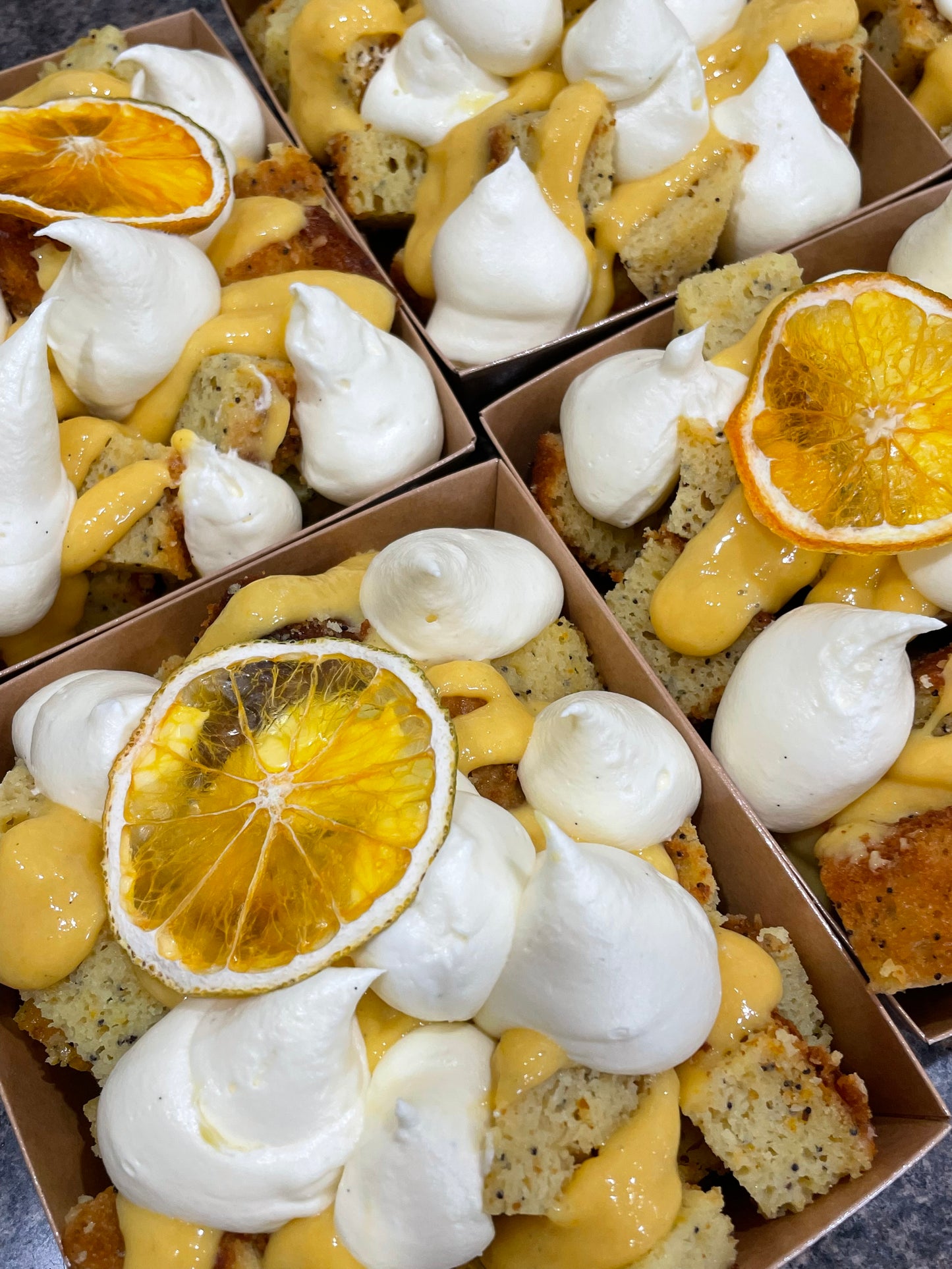 Farmer’s Market Orange & Poppyseed Yoghurt Cake Tub w/ Homemade Orange Curd & Cream Cheese Icing