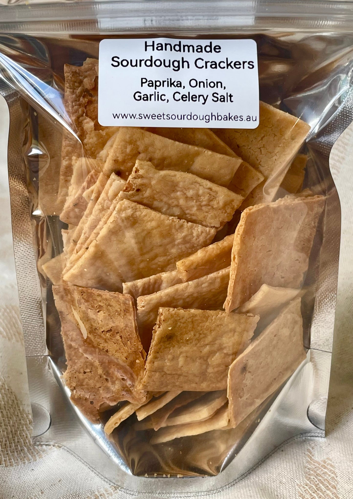 Sourdough Crackers - Paprika, Onion, Garlic & Celery Salt