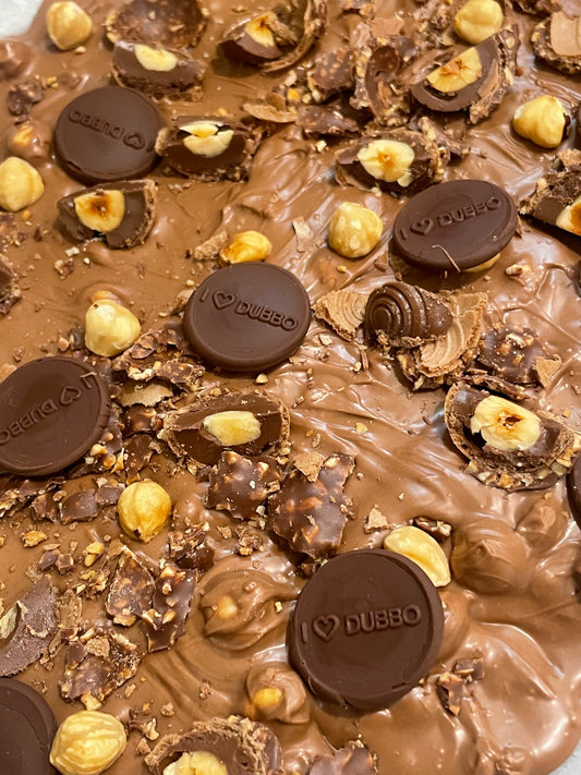 Ferrero Rocher, Roasted Hazelnut, Milk & Dark Chocolate Bark (large bag)