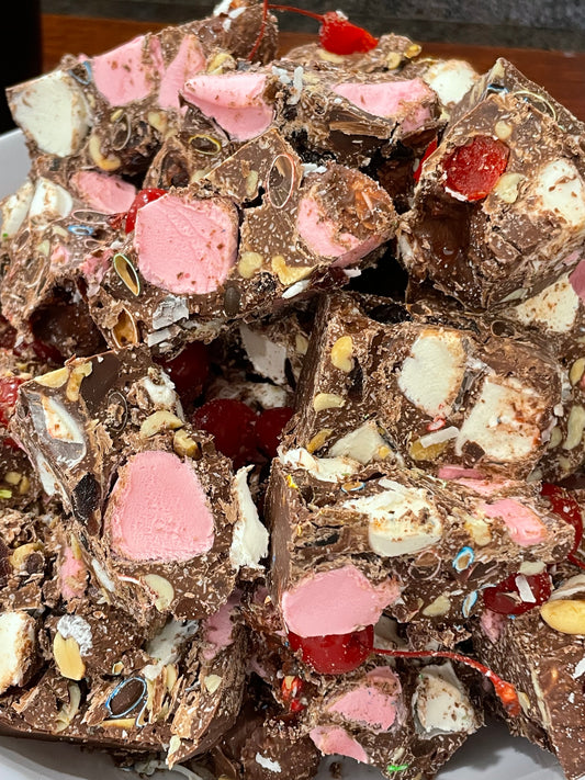Farmer’s Market Gluten Friendly Dark Chocolate, Peanut, Cherry & Coconut Rocky Road