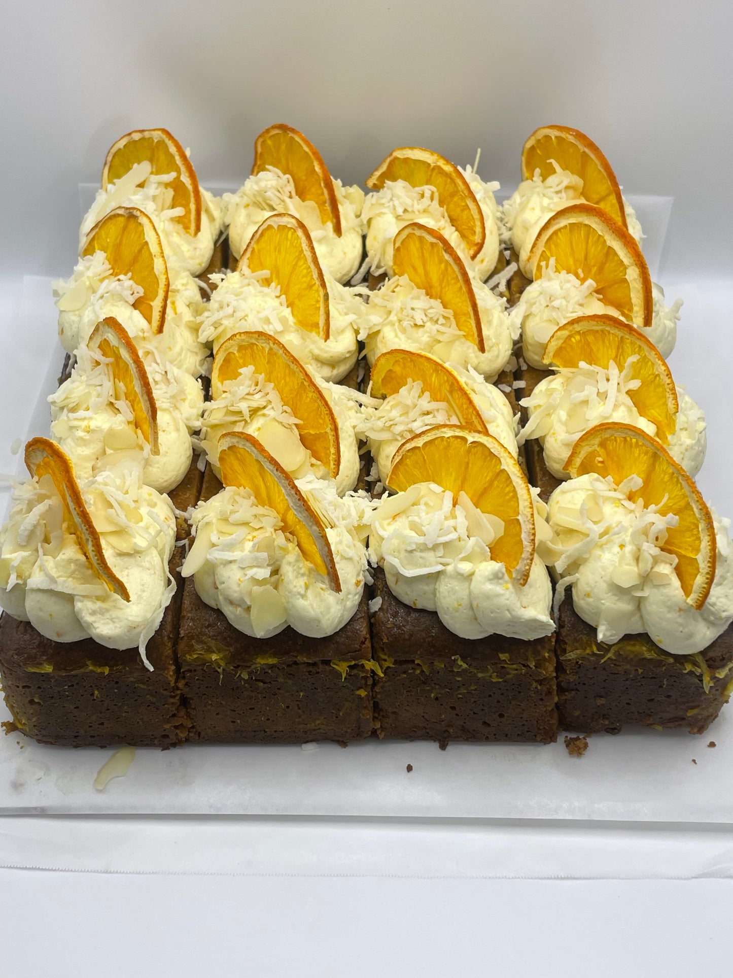 Gluten Friendly Orange, Almond & Coconut Slice