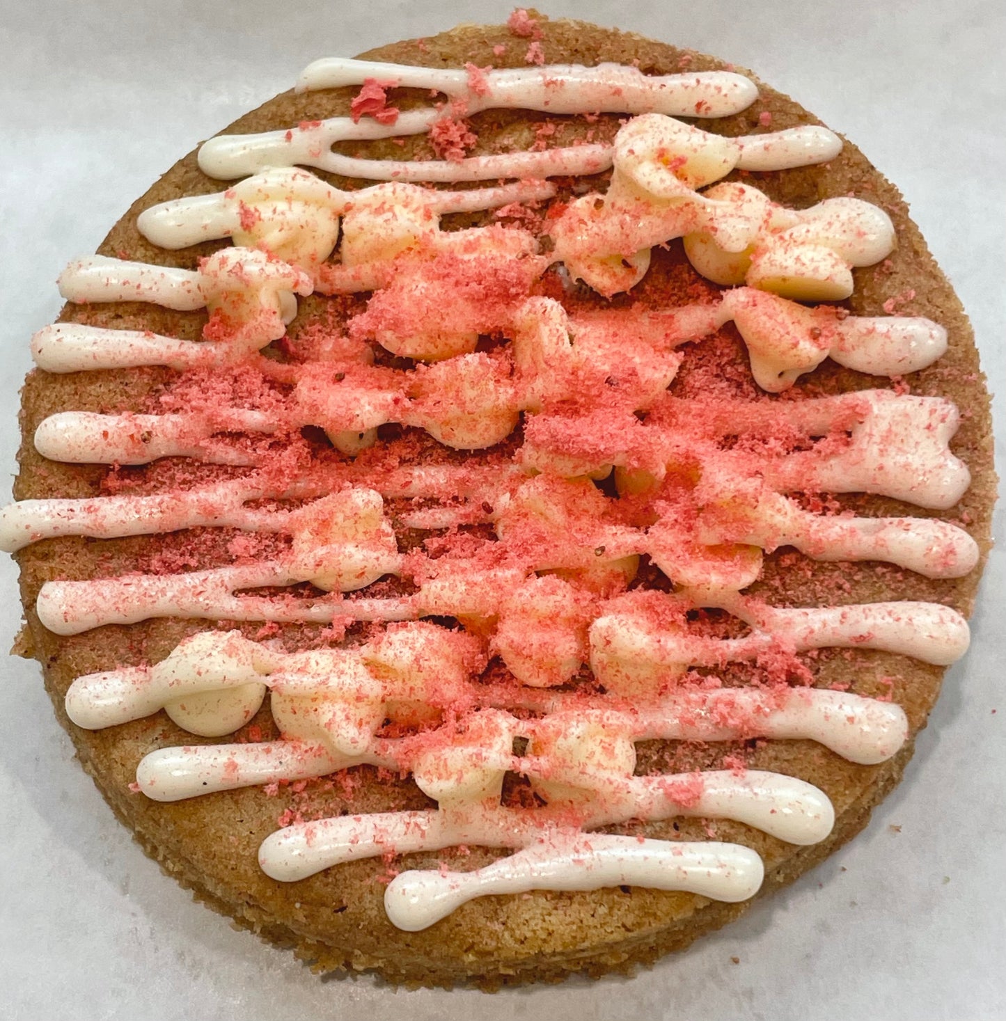 Freeze Dried Strawberry & White Chocolate Sourdough Cookie with Fresh Lemon Icing (12)