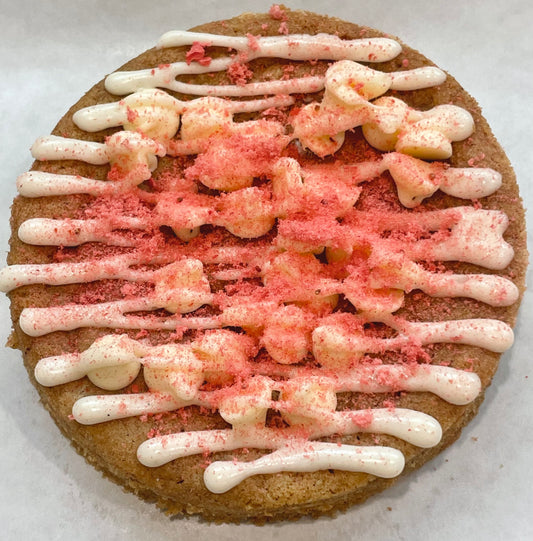 Freeze Dried Strawberry & White Chocolate Sourdough Cookie with Fresh Lemon Icing (12)