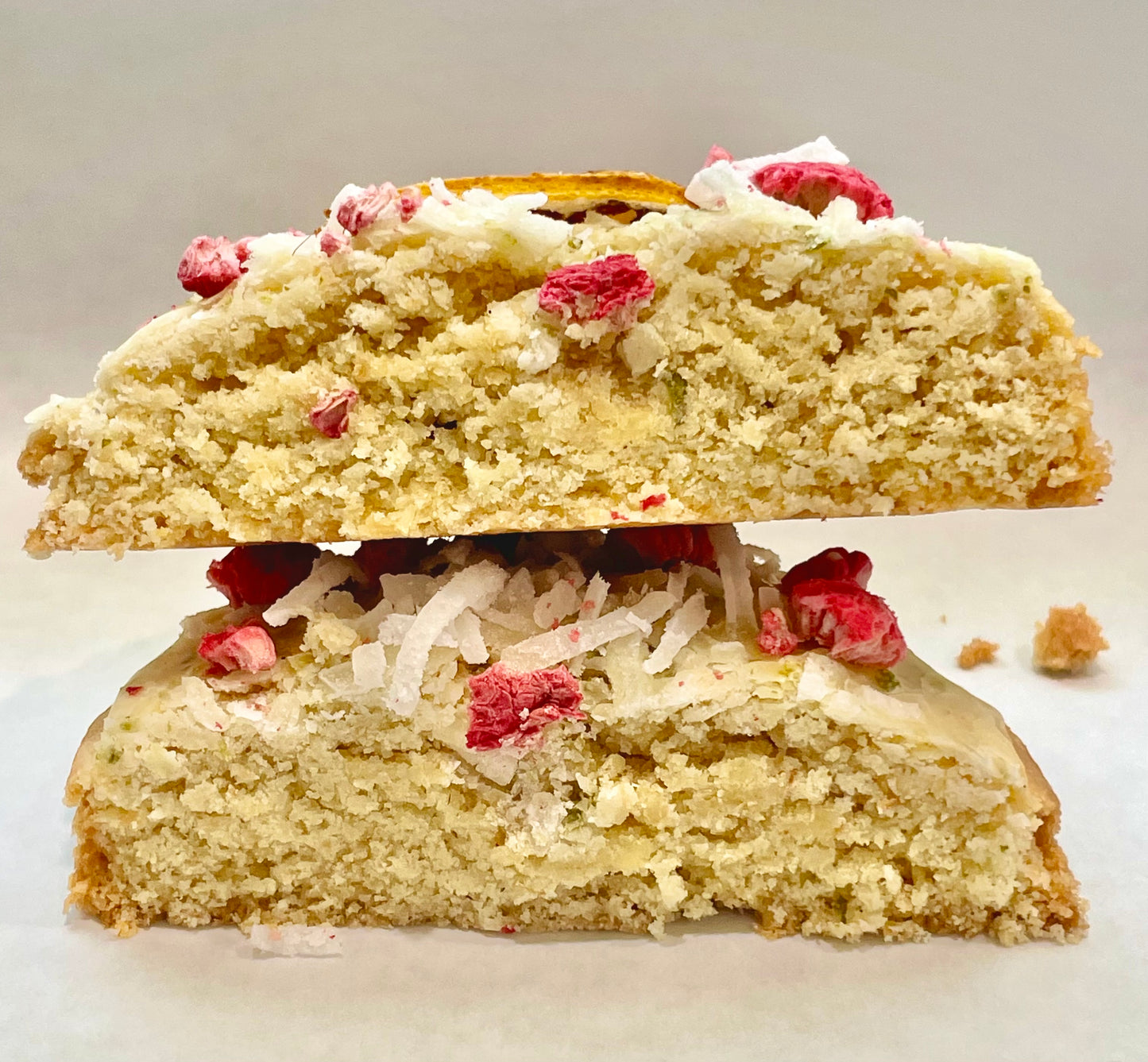 Coconut, Lime & Raspberry Sourdough Cookie Cake (12)