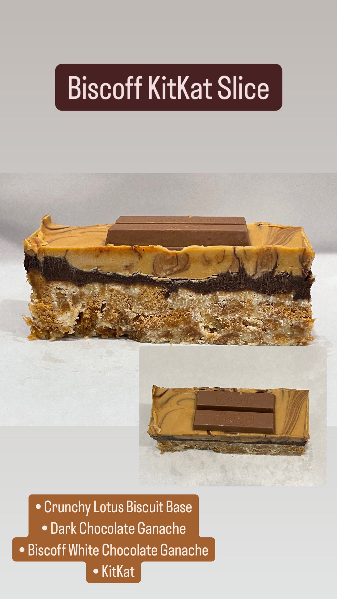 Biscoff KitKat Slice
