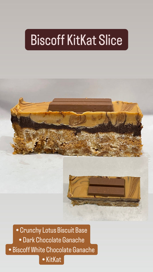Biscoff KitKat Slice