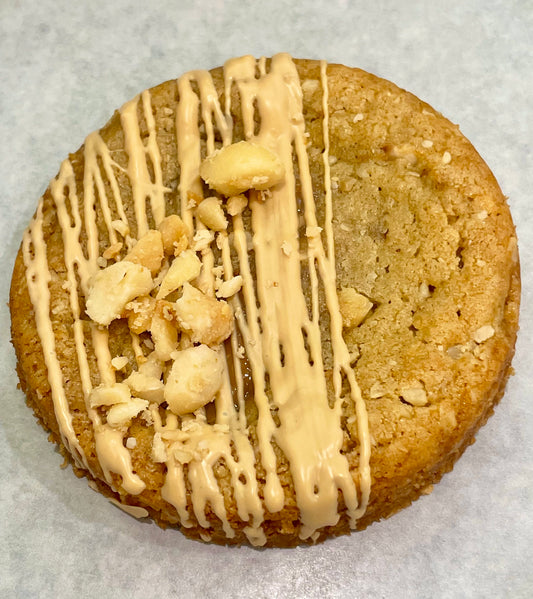 Roasted Macadamia, White Chocolate & Dulce De Leche Sourdough Cookie