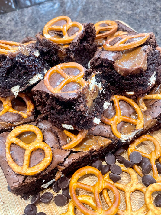 Rich Chocolate Brownie - Dulce De Leche, Pretzel & Sea Salt