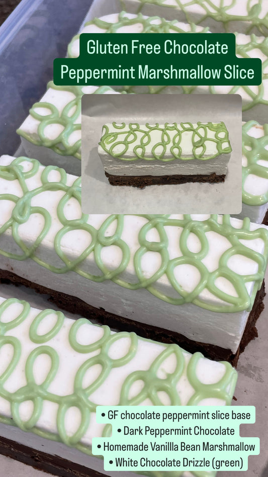 Gluten Friendly Chocolate Peppermint Slice